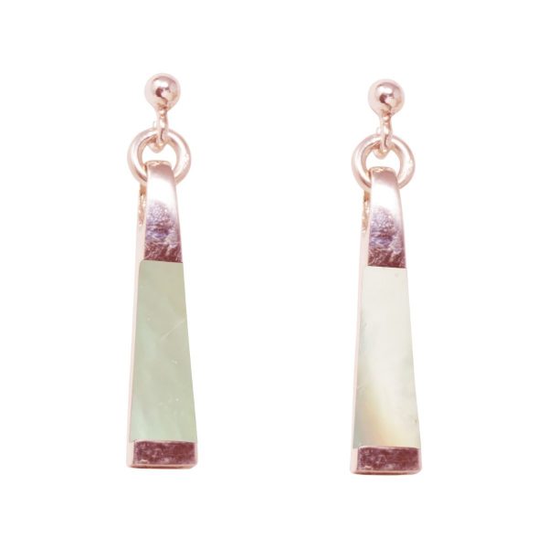 Rose Gold Mother of Pearl Drop Earrings