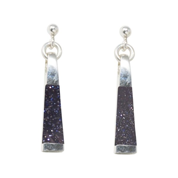 Silver Blue John Drop Earrings