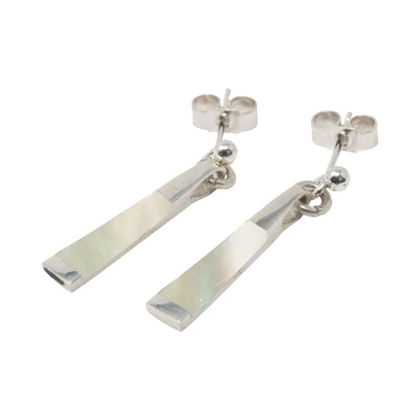 Silver Mother of Pearl Drop Earrings