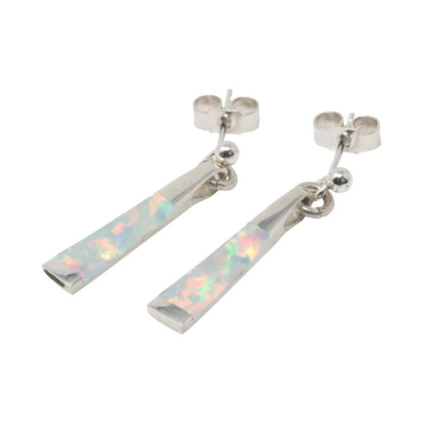 Silver Opalite Sun Ice Drop Earrings