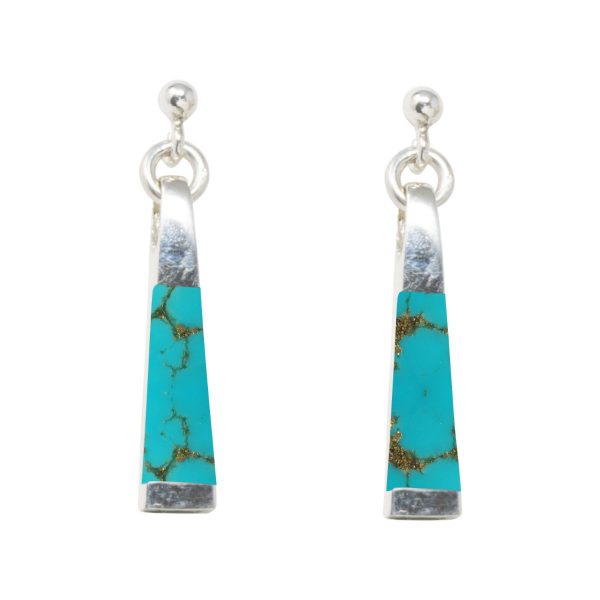 Silver Turquoise Drop Earrings