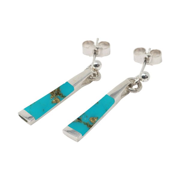 Silver Turquoise Drop Earrings