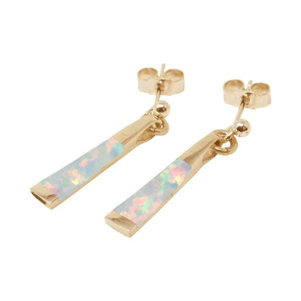 Yellow Gold Opalite Sun Ice Drop Earrings