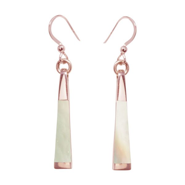 Rose Gold Mother of Pearl Drop Earrings