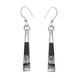 Silver Blue John Elegant Drop Earrings