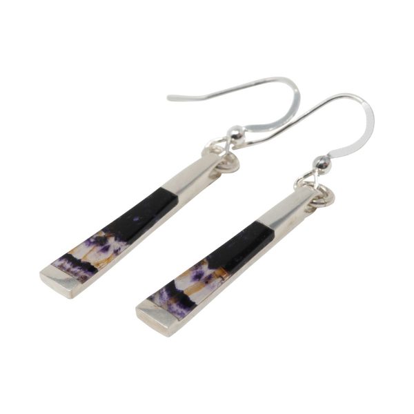 Silver Blue John Drop Earrings