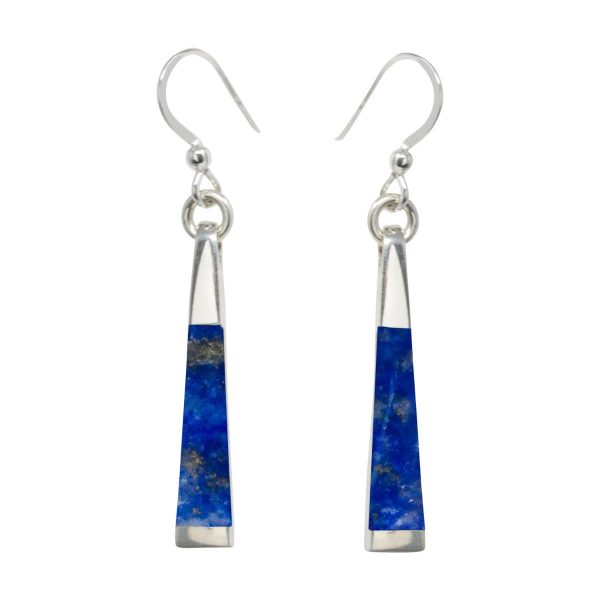 Silver Lapis Drop Earrings