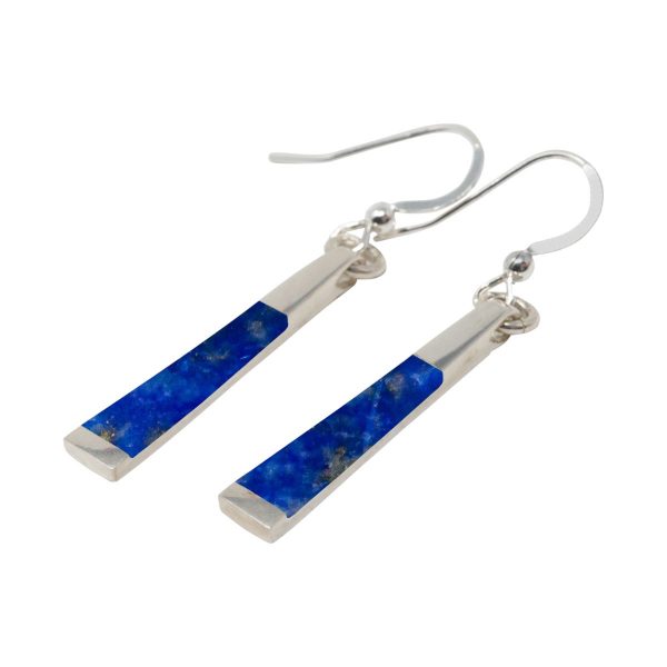 Silver Lapis Drop Earrings