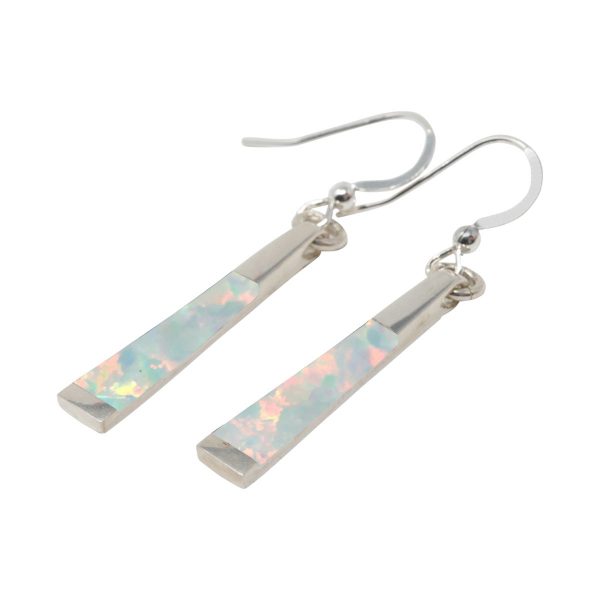 Silver Opalite Sun Ice Drop Earrings