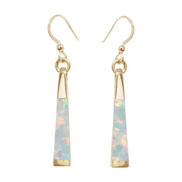 Yellow Gold Opalite Sun Ice Drop Earrings