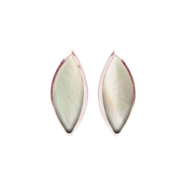 Rose Gold Mother of Pearl Stud Earrings