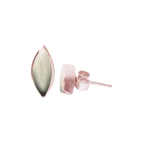 Rose Gold Mother of Pearl Stud Earrings