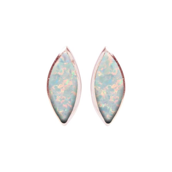 Rose Gold Opalite Sun Ice Stud Earrings