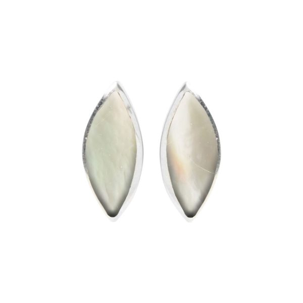 Silver Mother of Pearl Stud Earrings