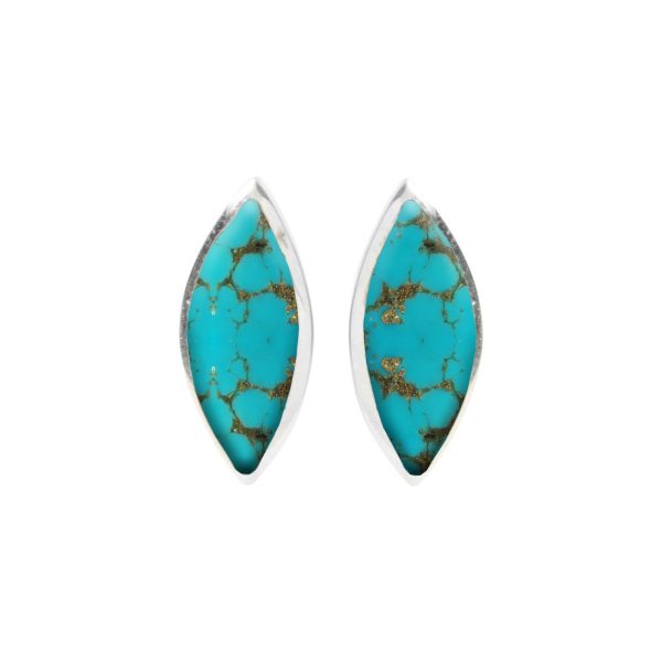 Silver Turquoise Stud Earrings