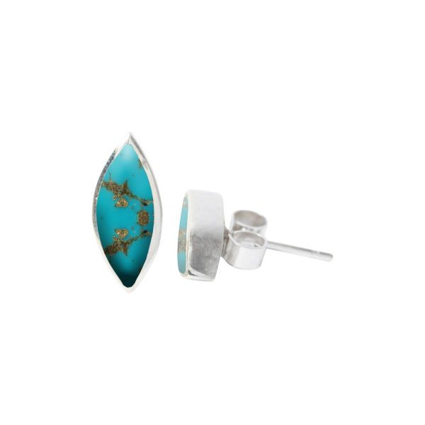 Silver Turquoise Stud Earrings