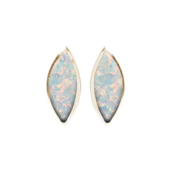 Gold Opalite Sun Ice Stud Earrings