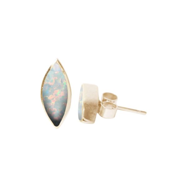 Gold Opalite Sun Ice Stud Earrings