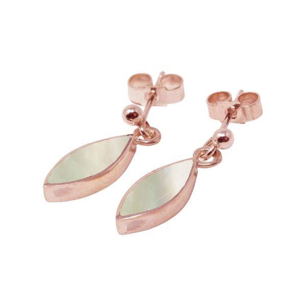 Rose Gold Mother of Pearl Drop Earrings