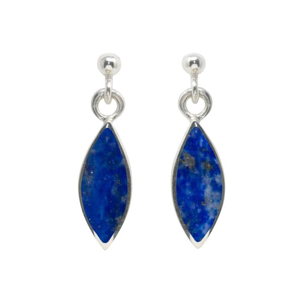 Silver Lapis Drop Earrings