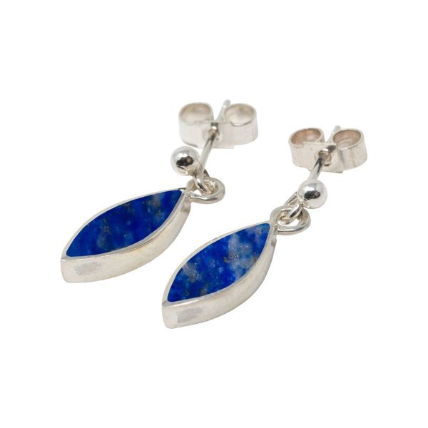 Silver Lapis Drop Earrings