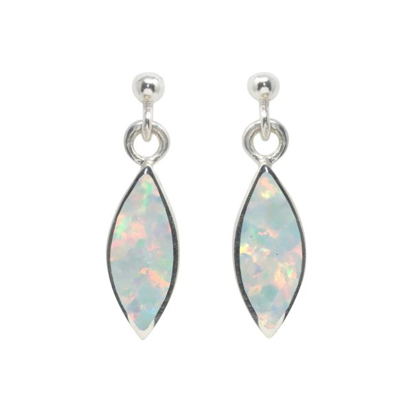 Silver Opalite Drop Earrings