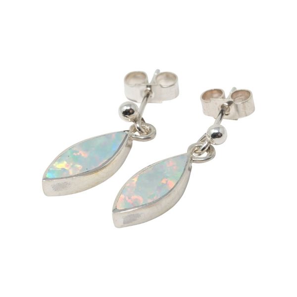 Silver Opalite Sun Ice Drop Earrings