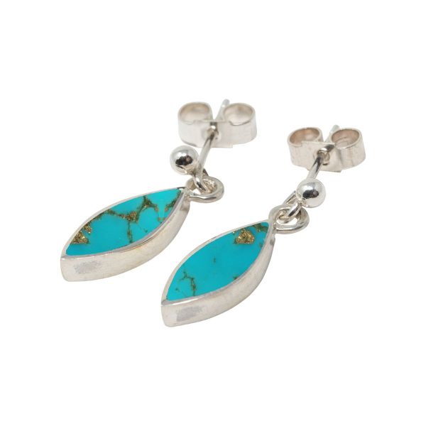 Silver Turquoise Drop Earrings