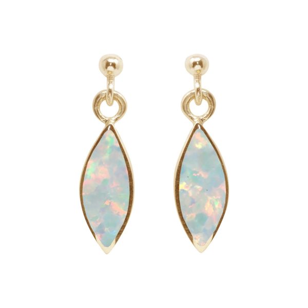 Yellow Gold Opalite Sun Ice Drop Earrings