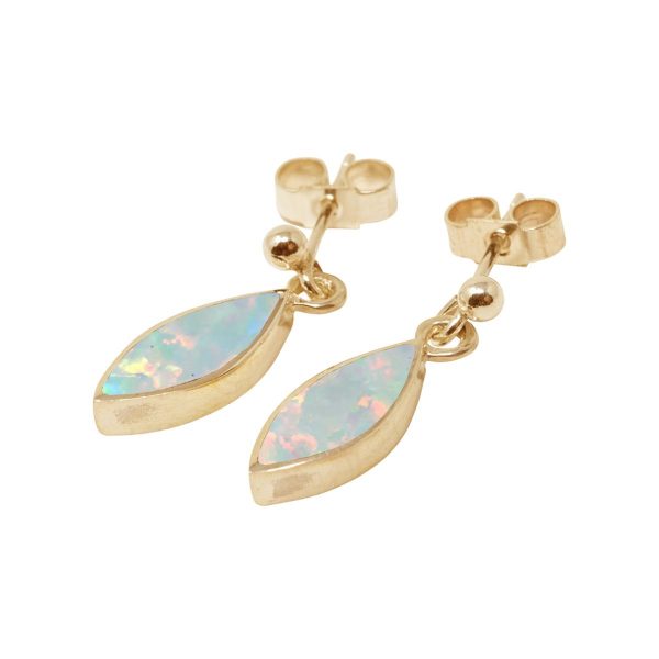 Yellow Gold Opalite Sun Ice Drop Earrings