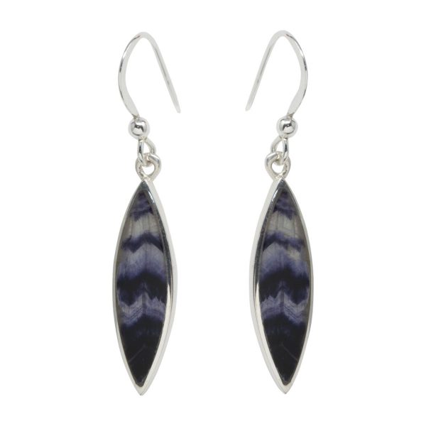 Silver Blue John Elegant Drop Earrings