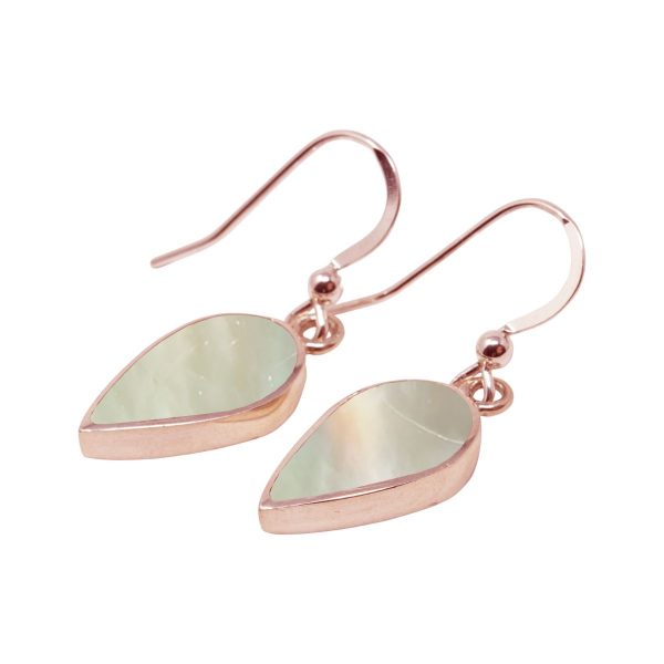 Rose Gold Mother of Pearl Drop Earrings