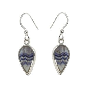 Silver Blue John Drop Earrings