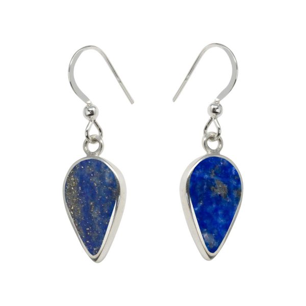 Silver Lapis Drop Earrings