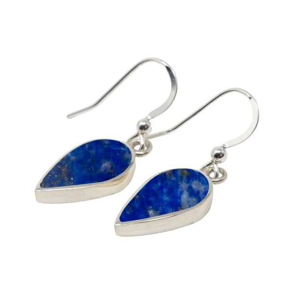 Silver Lapis Drop Earrings