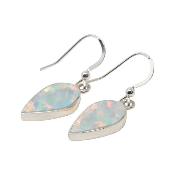 Silver Opalite Sun Ice Drop Earrings