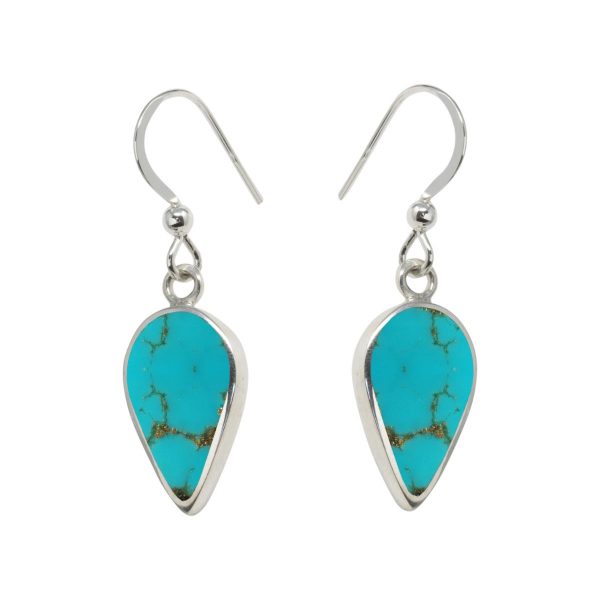 Silver Turquoise Drop Earrings