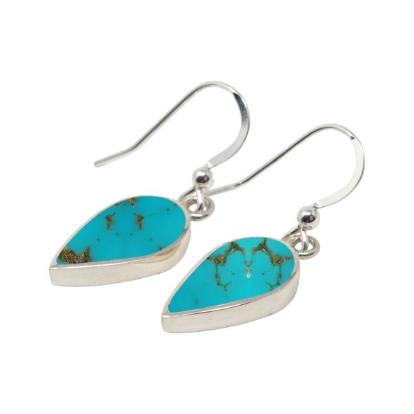 Silver Turquoise Drop Earrings