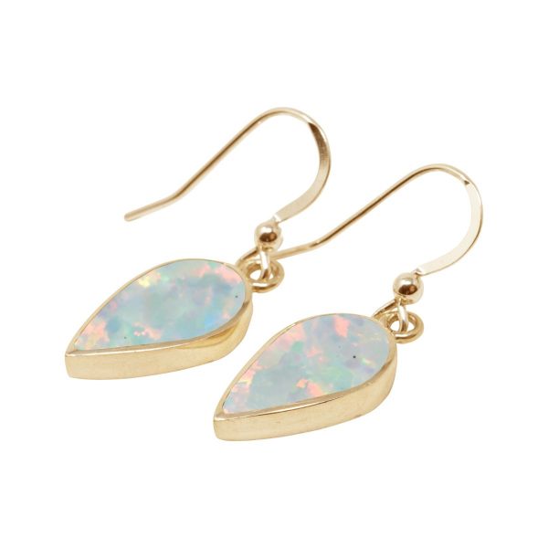 Yellow Gold Opalite Sun Ice Drop Earrings