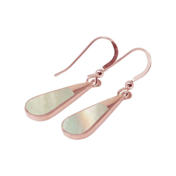 Rose Gold Mother of Pearl Drop Earrings