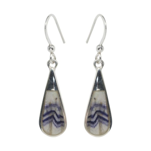 Silver Blue John Drop Earrings