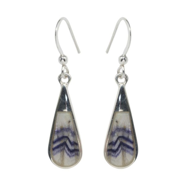 Silver Blue John Drop Earrings