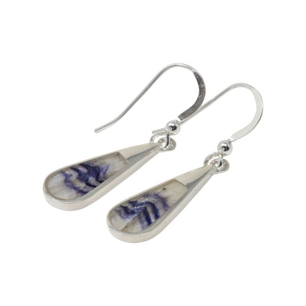 Silver Blue John Drop Earrings