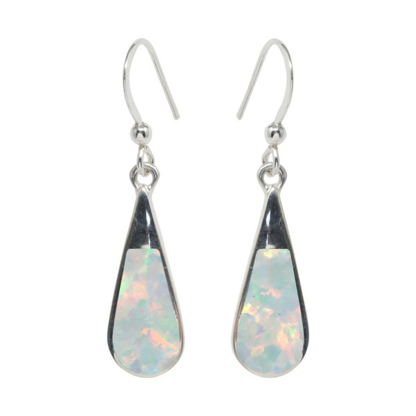 Silver Opalite Sun Ice Drop Earrings