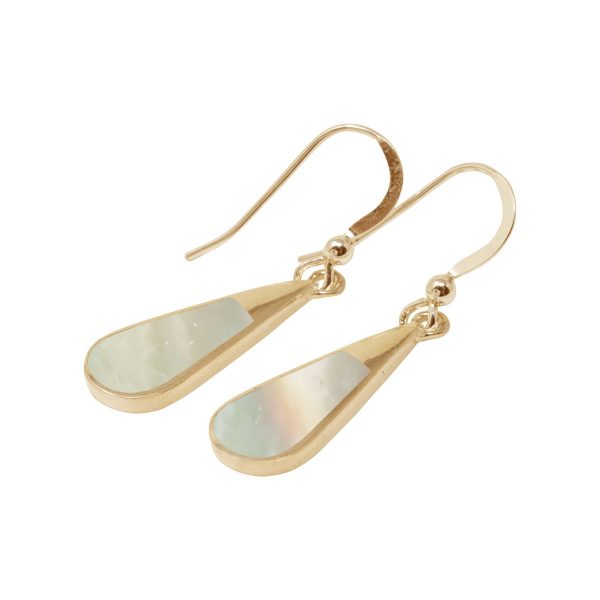 Yellow Mother of Pearl Drop Earrings