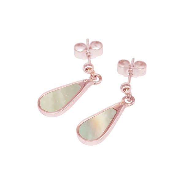 Rose Gold Mother of Pearl Drop Earrings