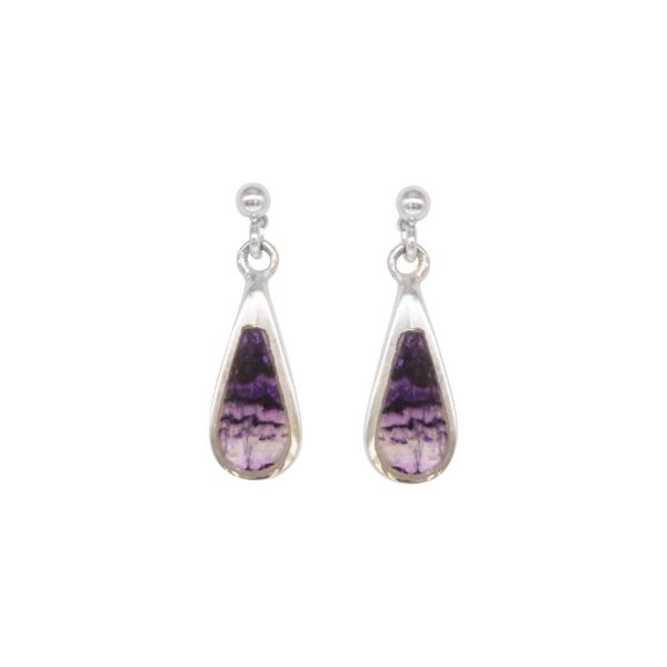 Silver Blue John Drop Earrings