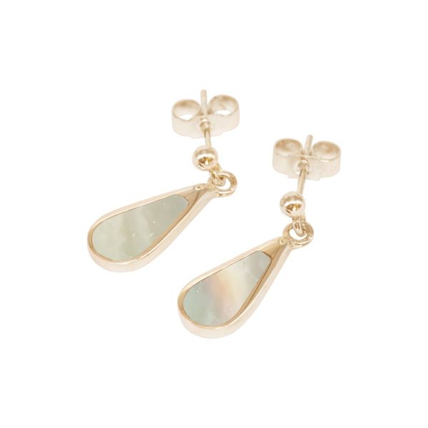 Gold Mother of Pearl Drop Earrings