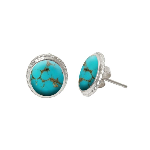 Silver Turquoise Stud Earrings