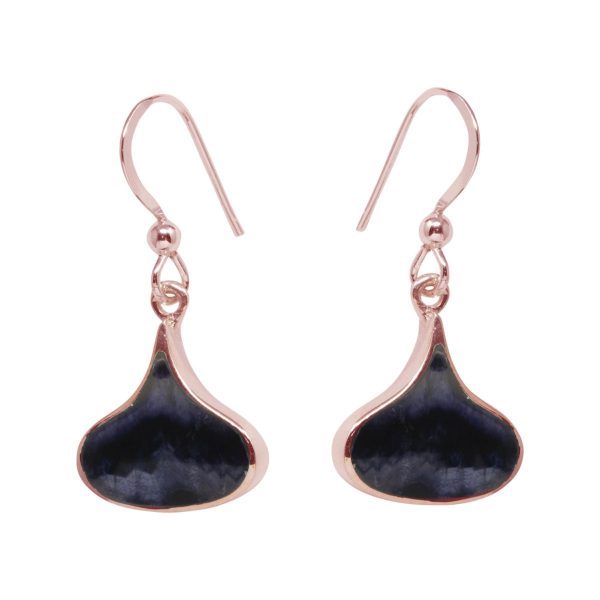 Rose Gold Blue John Drop Earrings